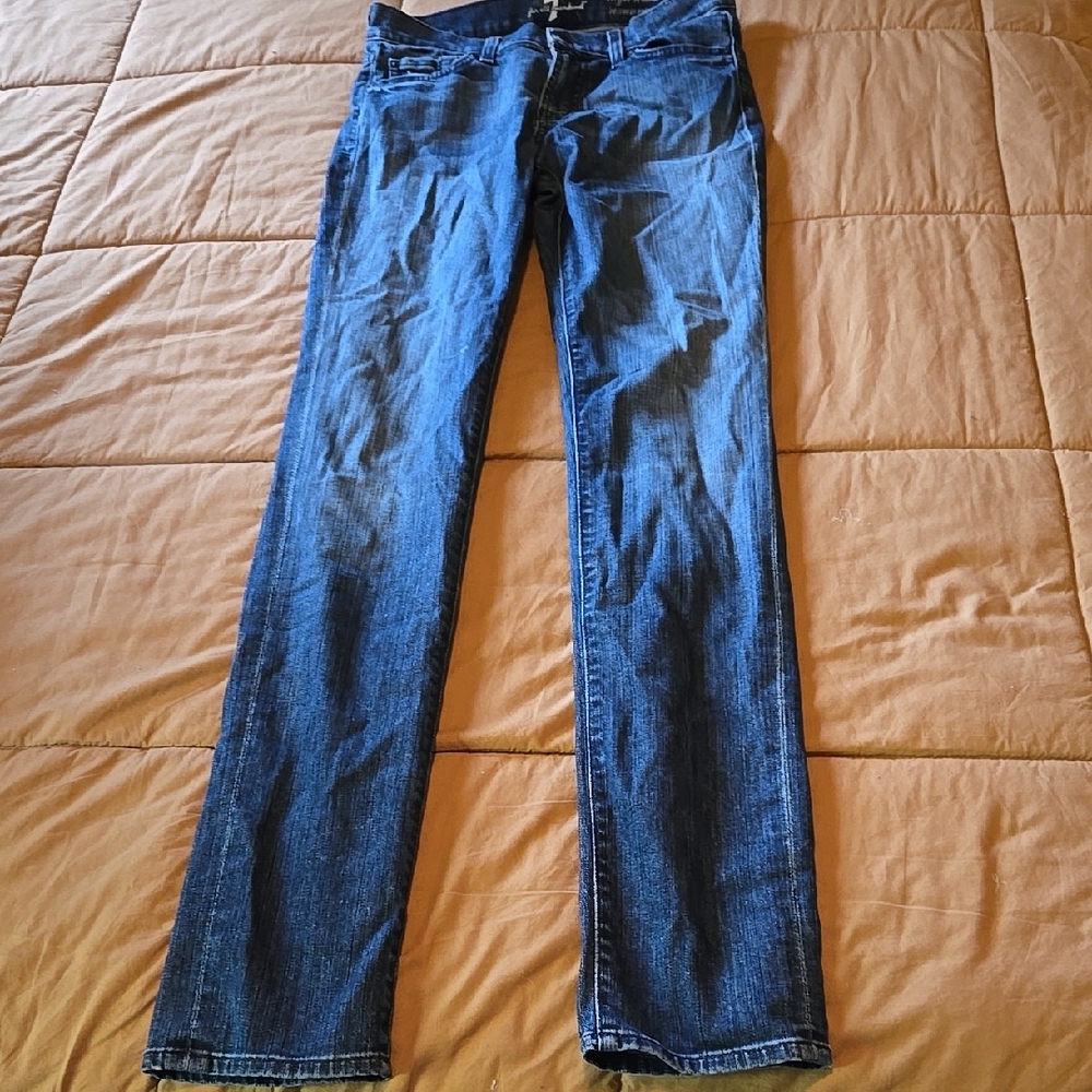 7 For All Mankind High Rise Blue Jeans